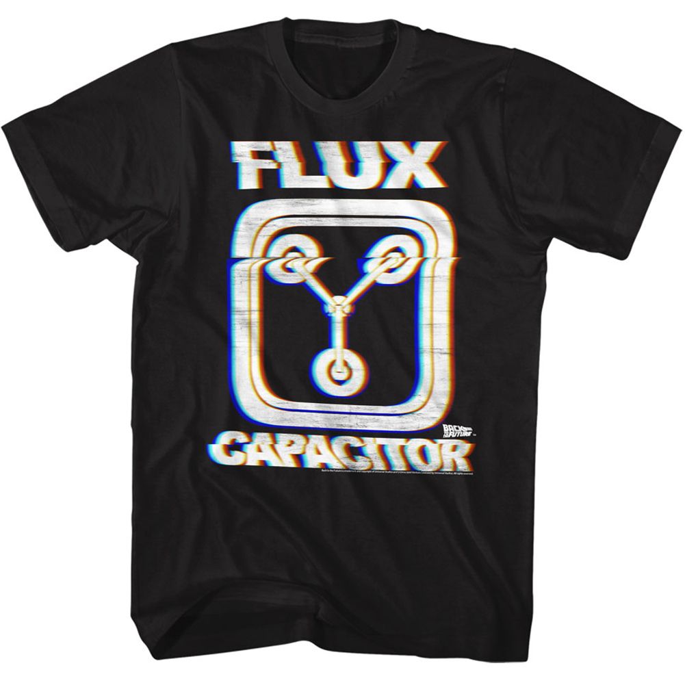 BACK TO THE FUTURE-FLUX-BLACK ADULT S/S TSHIRT