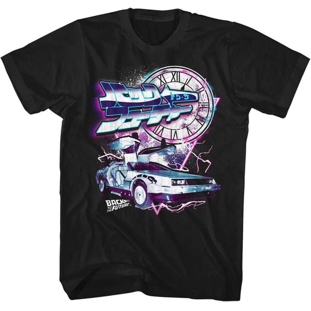 BACK TO THE FUTURE-BTTF-BLACK ADULT S/S TSHIRT