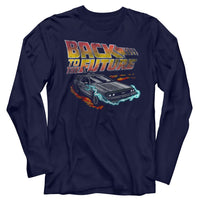 Thumbnail for BACK TO THE FUTURE-FUTURE-NAVY ADULT L/S TSHIRT