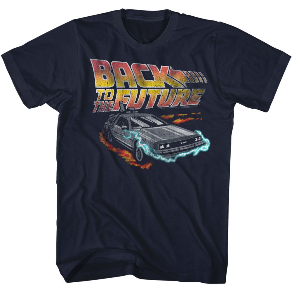 BACK TO THE FUTURE-FUTURE-NAVY ADULT S/S TSHIRT