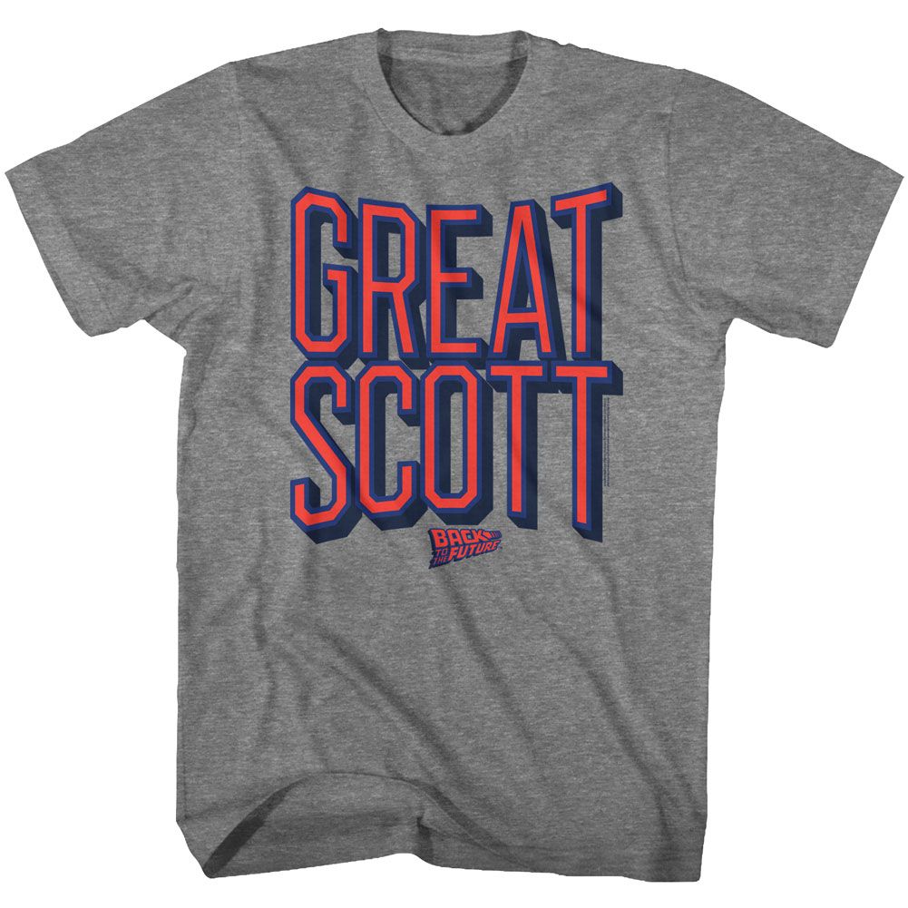 BACK TO THE FUTURE-GREAT SCOTT-GRAPHITE HEATHER ADULT S/S TSHIRT