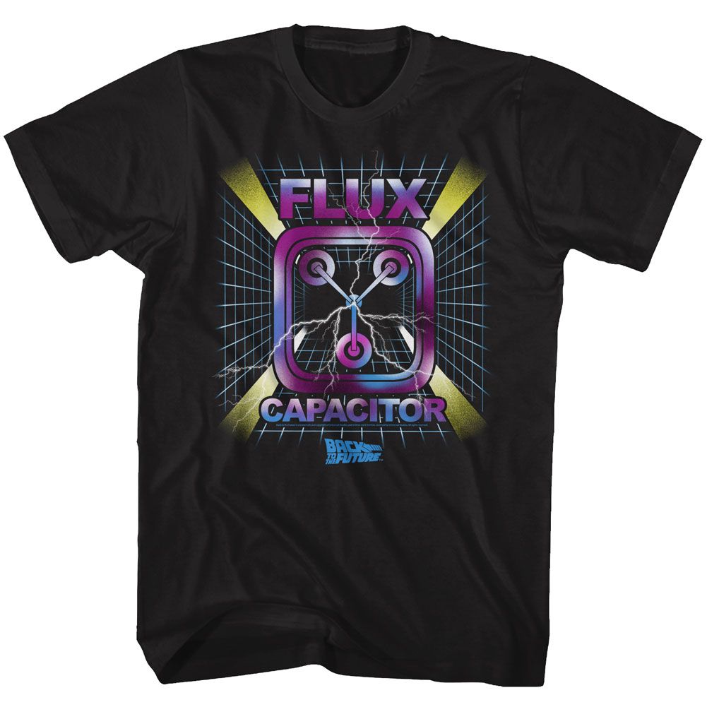 BACK TO THE FUTURE-FLUX CAPACITOR-BLACK ADULT S/S TSHIRT