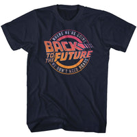 Thumbnail for BACK TO THE FUTURE-LOGO&QUOTE-NAVY ADULT S/S TSHIRT