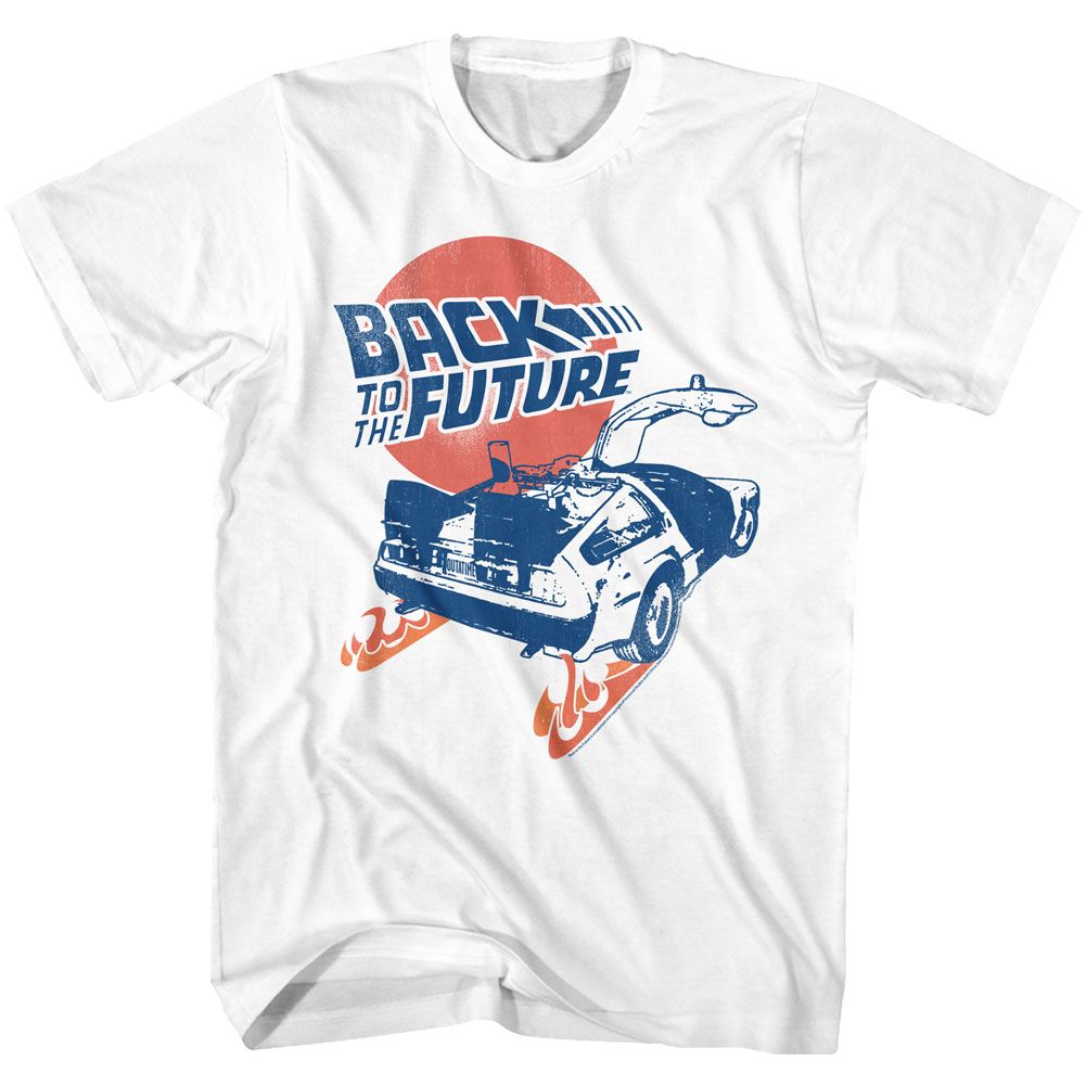 BACK TO THE FUTURE-BTTF-WHITE ADULT S/S TSHIRT