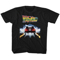 Thumbnail for BACK TO THE FUTURE-TAIL LIGHTS-BLACK YOUTH S/S TSHIRT
