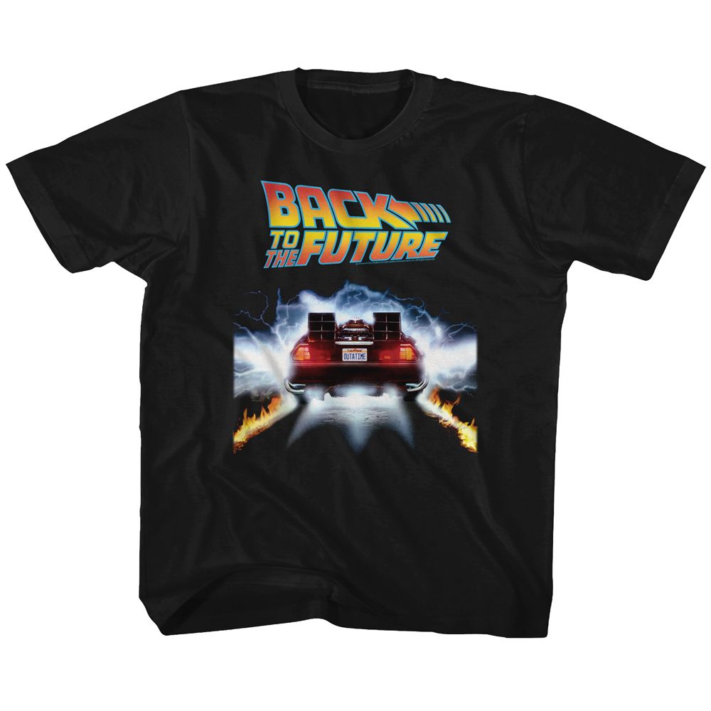 BACK TO THE FUTURE-TAIL LIGHTS-BLACK TODDLER S/S TSHIRT