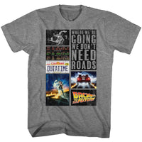 Thumbnail for BACK TO THE FUTURE-FUTURE HITS-GRAPHITE HEATHER ADULT S/S TSHIRT