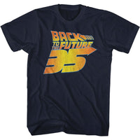 Thumbnail for BACK TO THE FUTURE-BTTF 35TH DISTRESSED-NAVY ADULT S/S TSHIRT
