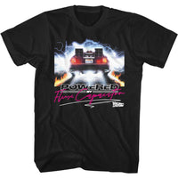 Thumbnail for BACK TO THE FUTURE-POWERED BY FLUX-BLACK ADULT S/S TSHIRT