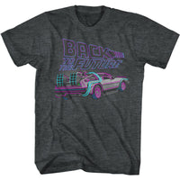 Thumbnail for BACK TO THE FUTURE-HIGH LIGHTS-BLACK HEATHER ADULT S/S TSHIRT