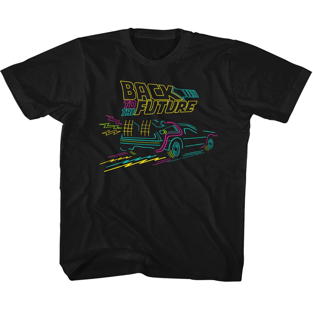 BACK TO THE FUTURE-NEONFUTURE-BLACK YOUTH S/S TSHIRT