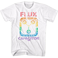 Thumbnail for BACK TO THE FUTURE-BACK TO THE FUTURE RAINBOW FLUX-WHITE ADULT S/S TSHIRT