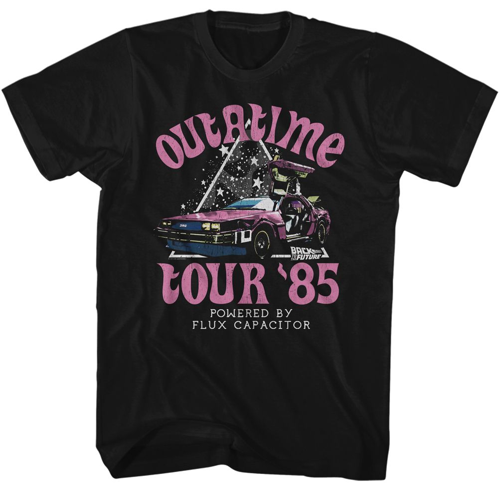 BACK TO THE FUTURE-BTTF STAR TRIANGLE-BLACK ADULT S/S TSHIRT
