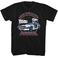 Thumbnail for BACK TO THE FUTURE-BTTF CLOCK TOWER SPLIT COLOR-BLACK ADULT S/S TSHIRT