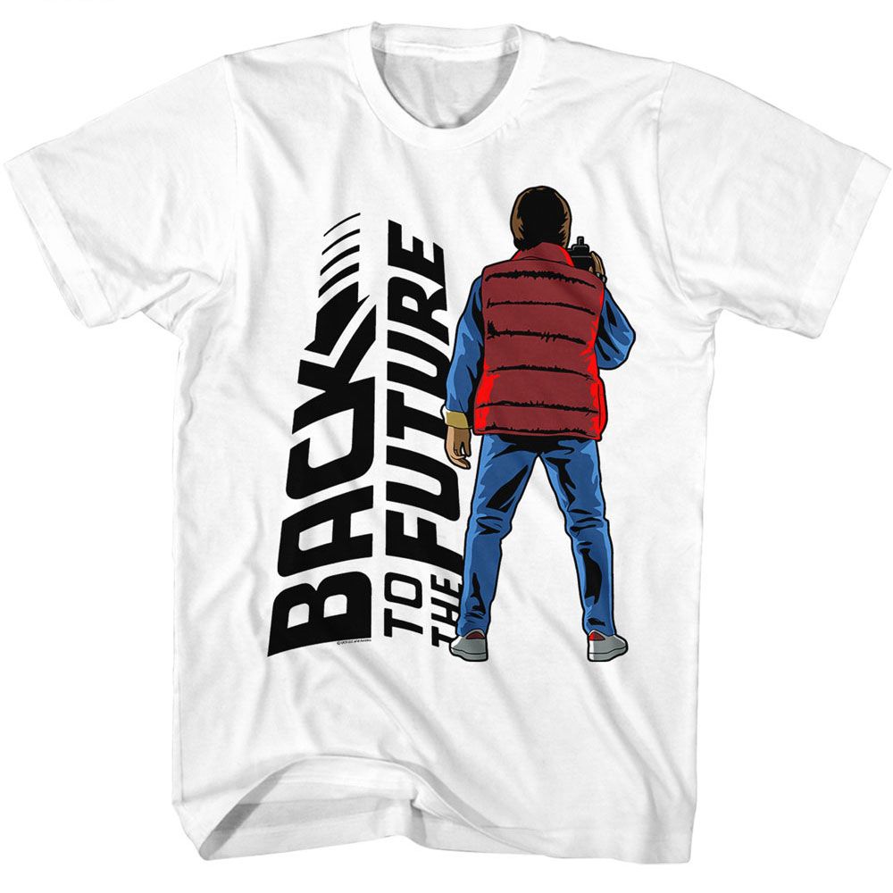 BACK TO THE FUTURE-BTTF BACK TO BACK-WHITE ADULT S/S TSHIRT