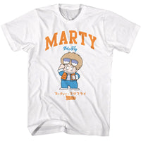 Thumbnail for BACK TO THE FUTURE-BTTF MARTY MCFLY CARTOON-WHITE ADULT S/S TSHIRT