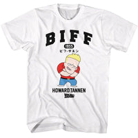 Thumbnail for BACK TO THE FUTURE-BTTF BIFF HOWARD TANNON CARTOON-WHITE ADULT S/S TSHIRT