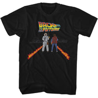 Thumbnail for BACK TO THE FUTURE-BTTF FIRE STREAKS-BLACK ADULT S/S TSHIRT