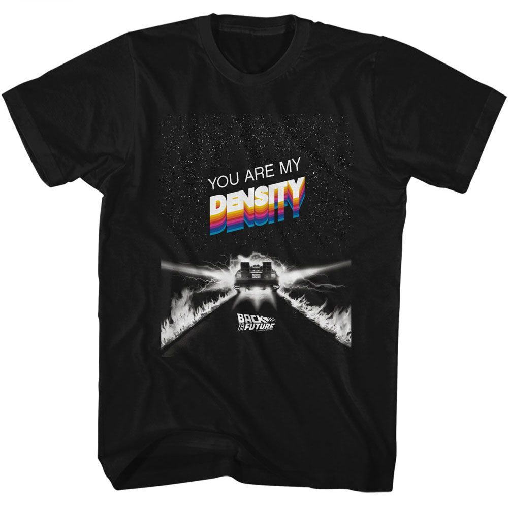 BACK TO THE FUTURE-BTTF YOU ARE MY DENSITY-BLACK ADULT S/S TSHIRT