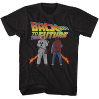 Thumbnail for BACK TO THE FUTURE-BTTF DOC AND MARTY-BLACK ADULT S/S TSHIRT