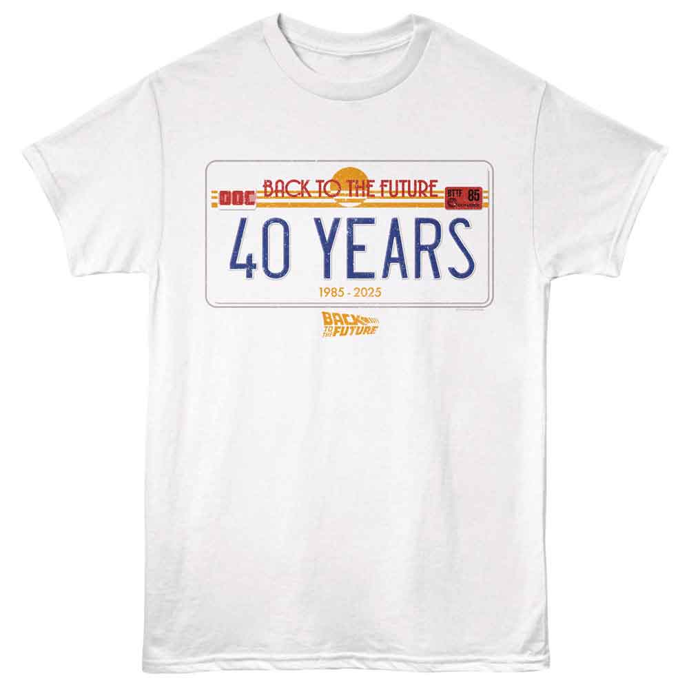 Back To The Future - BTTF 40 Years Plate T-Shirt