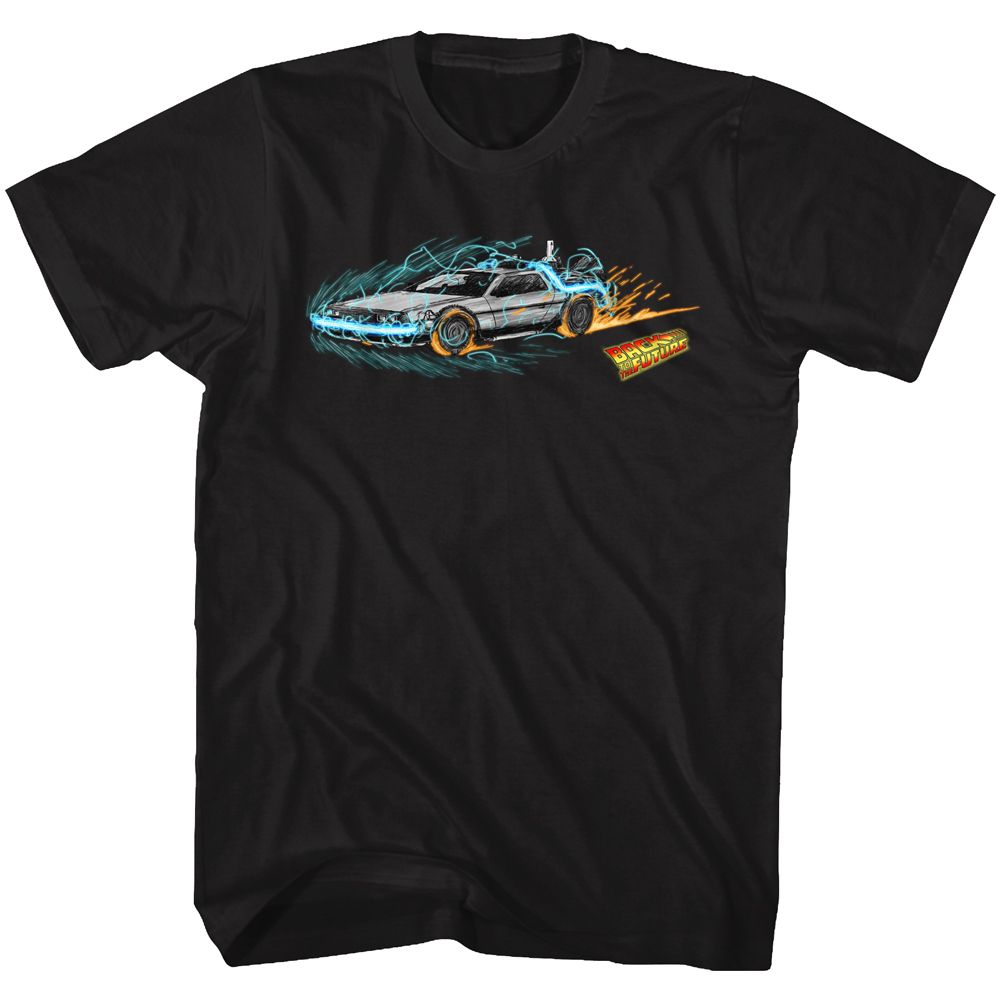BACK TO THE FUTURE-TIME PAINTING 1-BLACK ADULT S/S TSHIRT