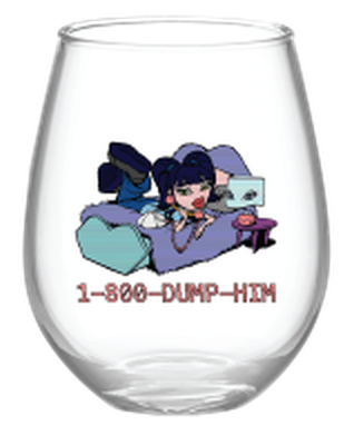 Bratz Dump Him Boxed  20oz Stemless Glass – 12 pc ppk ($5.00 each)