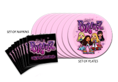 Bratz Airbrush Group  32ct Paper Napkin and Plate Party Pack – 24 pc ppk ($4.25 each)
