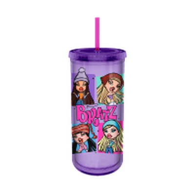 Bratz Four Square Logo  20oz Plastic Tall Cold Cup w/ Lid and Straw – 12 pc ppk ($5.25 each)