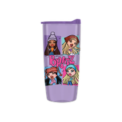Bratz Four Square Logo  20oz Double Wall Travel Tumbler w/ Slide Close Lid – 12 pc ppk ($4.75 each)