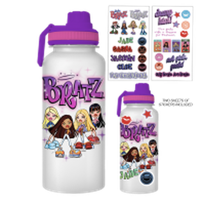 Bratz Airbrush Group  32oz Twist Spout Plastic Bottle w Sticker Set – 12 pc ppk ($6.75 each)