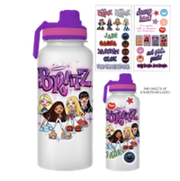 Thumbnail for Bratz Airbrush Group  32oz Twist Spout Plastic Bottle w Sticker Set – 12 pc ppk ($6.75 each)