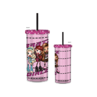 Bratz Girlz Rhinestone Lid 20oz Plastic Tall Cold Cup w/ Lid and Straw – 12 pc ppk ($6.50 each)