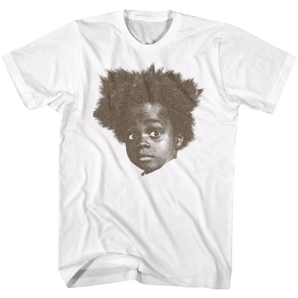 BUCKWHEAT-BIG HEAD-WHITE ADULT S/S TSHIRT