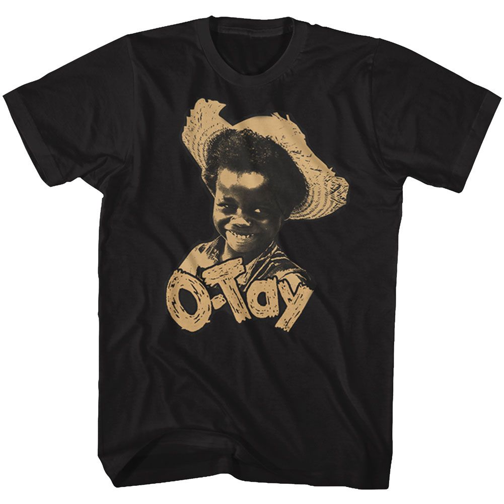 BUCKWHEAT-OTAY STRAW HAT-BLACK ADULT S/S TSHIRT