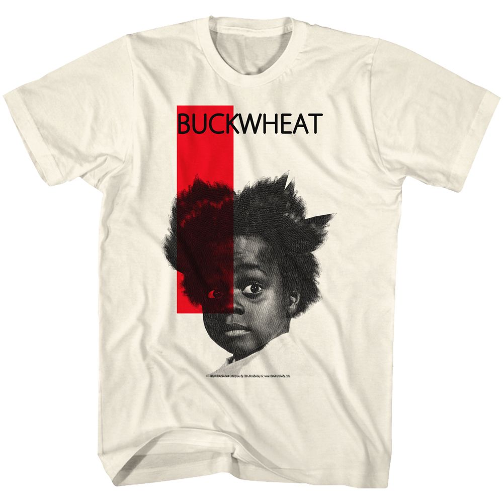 BUCKWHEAT-RED STRIPE BUC T-NATURAL ADULT S/S TSHIRT