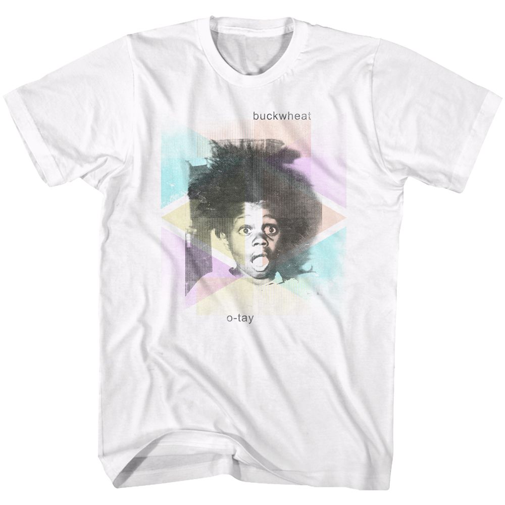 BUCKWHEAT-ABSTRACT-WHITE ADULT S/S TSHIRT