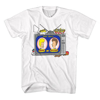 Thumbnail for BEAVIS AND BUTTHEAD-JUNK FOOD-WHITE ADULT S/S TSHIRT