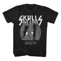Thumbnail for BEAVIS AND BUTTHEAD-SKULLS ARE COOL-BLACK ADULT S/S TSHIRT