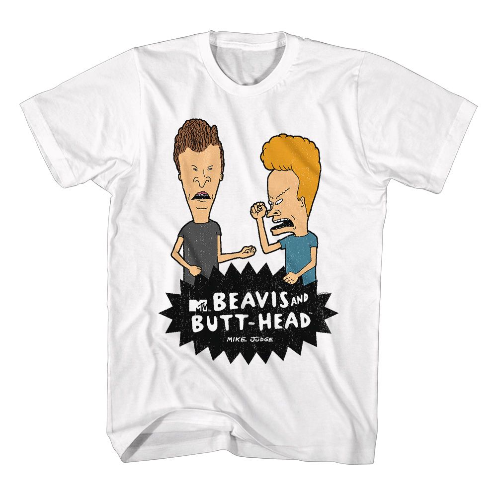 BEAVIS AND BUTTHEAD-THIS-WHITE ADULT S/S TSHIRT