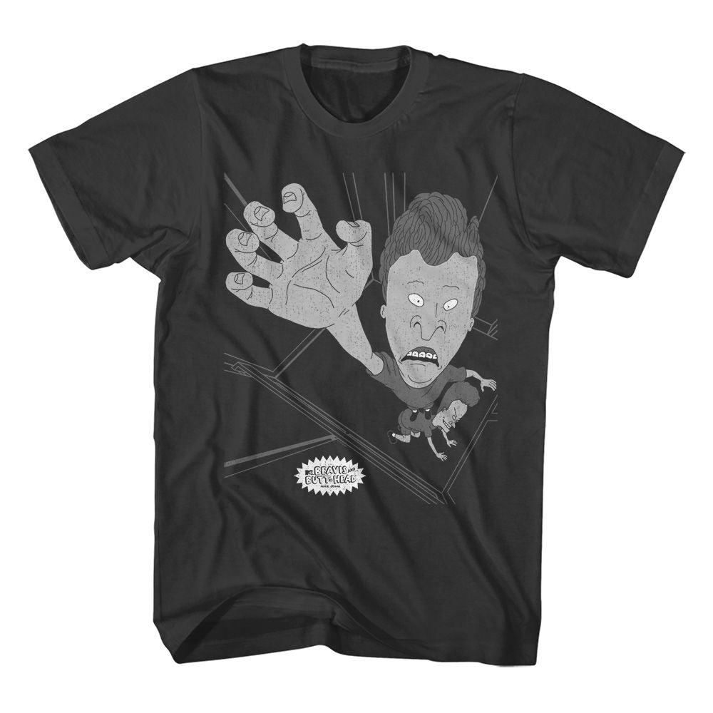 BEAVIS AND BUTTHEAD-ELEVATOR-SMOKE ADULT S/S TSHIRT