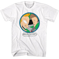 Thumbnail for BEAVIS AND BUTTHEAD-PEEP HOLE-WHITE ADULT S/S TSHIRT