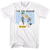 Thumbnail for BEAVIS AND BUTTHEAD-TIS THE SEASON-WHITE ADULT S/S TSHIRT