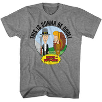 Thumbnail for BEAVIS AND BUTTHEAD-THANKSGIVING-GRAPHITE HEATHER ADULT S/S TSHIRT
