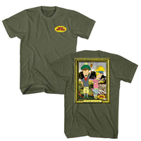Thumbnail for BEAVIS AND BUTTHEAD-BEAVIS AND BUTTHEAD RICH AND STUFF-MILITARY GREEN ADULT S/S TSHIRT ***F&B***