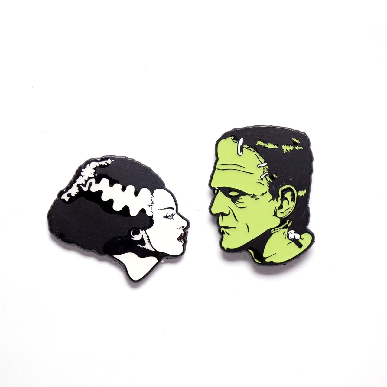 Bride & Frankenstein Enamel Pin Set