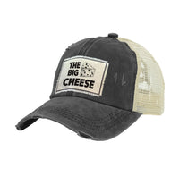 Thumbnail for BRIEF INSANITY The Big Cheese Vintage Distressed Trucker Adult Hat