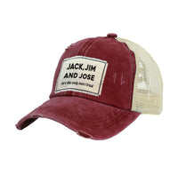 Thumbnail for BRIEF INSANITY Jack, Jim And Jose Vintage Distressed Trucker Adult Hat