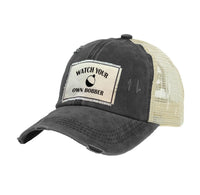 Thumbnail for BRIEF INSANITY Watch Your Own Bobber Vintage Distressed Trucker Adult Hat
