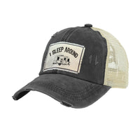 Thumbnail for BRIEF INSANITY I Sleep Around Vintage Distressed Trucker Adult Hat